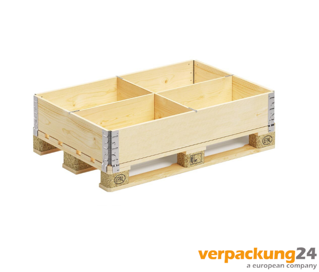 Holzaufsatzrahmenteiler-Set für 1200x800mm - 4 Fächer 