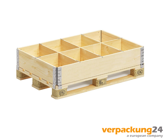 Holzaufsatzrahmenteiler-Set für 1200x800mm - 8 Fächer 