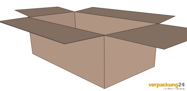 Karton 1000x500x500mm, Fefco 0201, 2.40BC, Innenmaß, 160 Stk./Pal. 