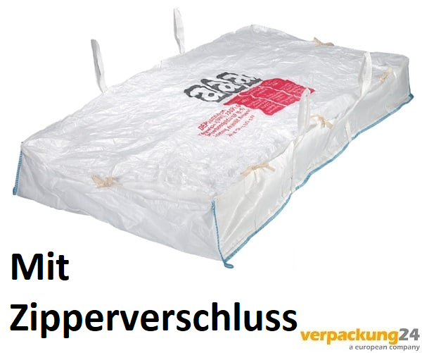 Plattensack 260 x 125 x 30 cm, 1.500 kg - Big Bag für Asbest mit Zipperverschluss 