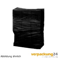Schrumpfhauben für Europaletten schwarz UV 1250+850x1800mm 125my max.Höhe 1375mm 