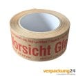 "Vorsicht Glas" Papier-Klebeband, Warnklebeband 50mmx50lfm 